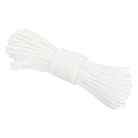 Rebower 550 Paracord Rope 15m, 4mm Thin Paracord Nylon Cord 7-Strand Core [for Tent Camping Outdoor Gear] - White