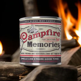 Campfire Candle |S'mores Candle | Best Scented Candle | Soy Wax | Wood Wick | Vintage Novelty Candle | bonfire Candle | marshmallow scented