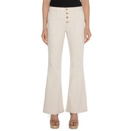 Liverpool Los Angeles, Women's, Hannah High Rise Utility Flare Denim with Cinch Back Detail, Seaside Dunes, 6