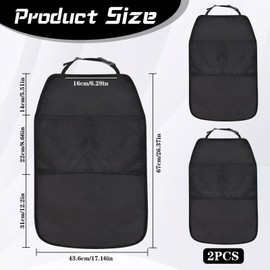 CZAYEFNH Unbranded Kick Mats Back Seat Protector and Car Seat Cover - Sturdy and Durable Back Seat Protector & Booster Seat Car Accessory