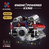 Le Mans Race Car Engine Building Blocks Kit,V8 Engine Model