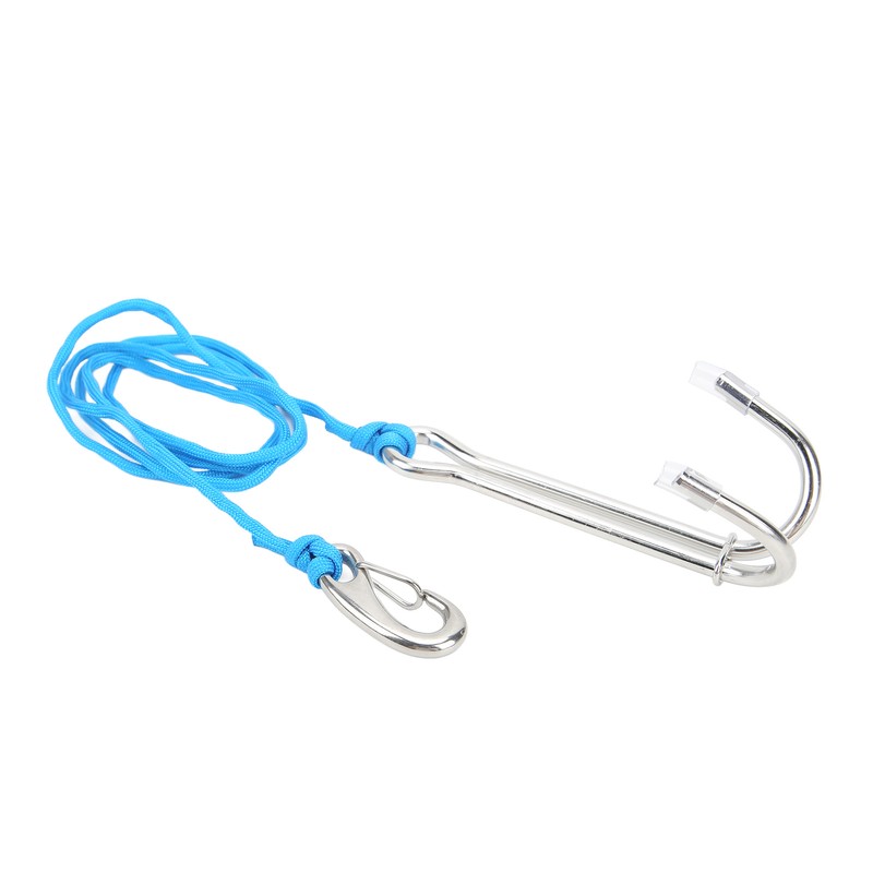 Diving Hooks Stainless Steel Double Reef Hook with Spiral Coil