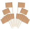 Senkary 100 Pack Blank Toothpick Flags Kraft Paper Food Signs