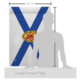 Americana Home & Garden HS140938-BO-02 Nova Scotia World Canada Provinces Decorative Vertical House Flag Set, 28"x 40" w/Flagpole, Multi-Color