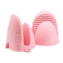 Cartoon Shark Shape Silicone Oven Mitts - Heat Resistant Cooking Pinch Grips