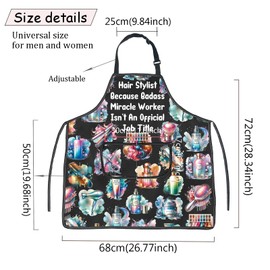 Funny Hair Stylist Waterproof Apron Hairstylist Aprons With Pocket Hairdressers Gift Esthetician Barber Gift Beauty Salon Apron (Hair Stylist Apron)