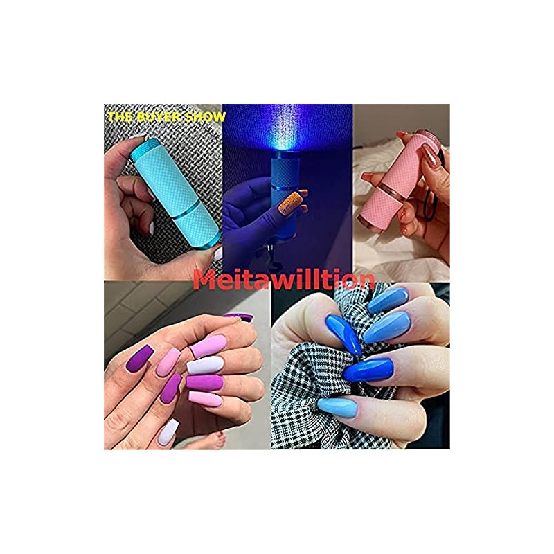 Meitawilltion Handheld UV Light for Gel Nails,9 LED Small Glow