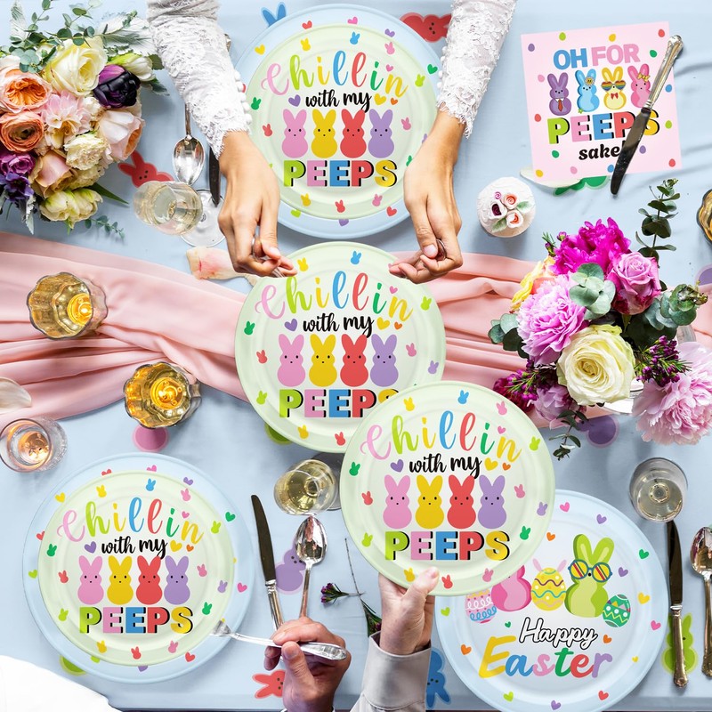 124pcs Easter Party Decorations Set Include Happy Easter Banner Chillin