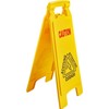 Plexon Commercial Caution Wet Floor Safety Sign, Yellow, 26.38" x
