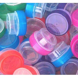DecoJars 12 Jars One-Half Ounce 1TBL Container 5 color Screw caps lids USA DecoJars 3803