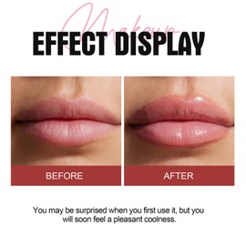 Tiejdhr 6 Colors Lip Plumper, Hydrating & Smooth Lip Wrinkles, Enhancing Plump Effect for Fuller Lips High Shine Lip Glaze Long Lasting Nourishing Lip Plumper for Women Girls (# 03)