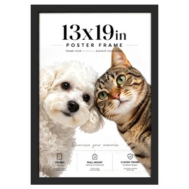 PEALSN 13x19 Picture Frame Black,Wall Gallery Frame for Wall Mounting