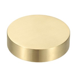 PATIKIL Chinese Calligraphy Paper Weight, 60mm Round Brass Paperweight Holding Paper Flat for Painting Writing Ink Drawing Desktop Home Office Decoration, Gold Tone