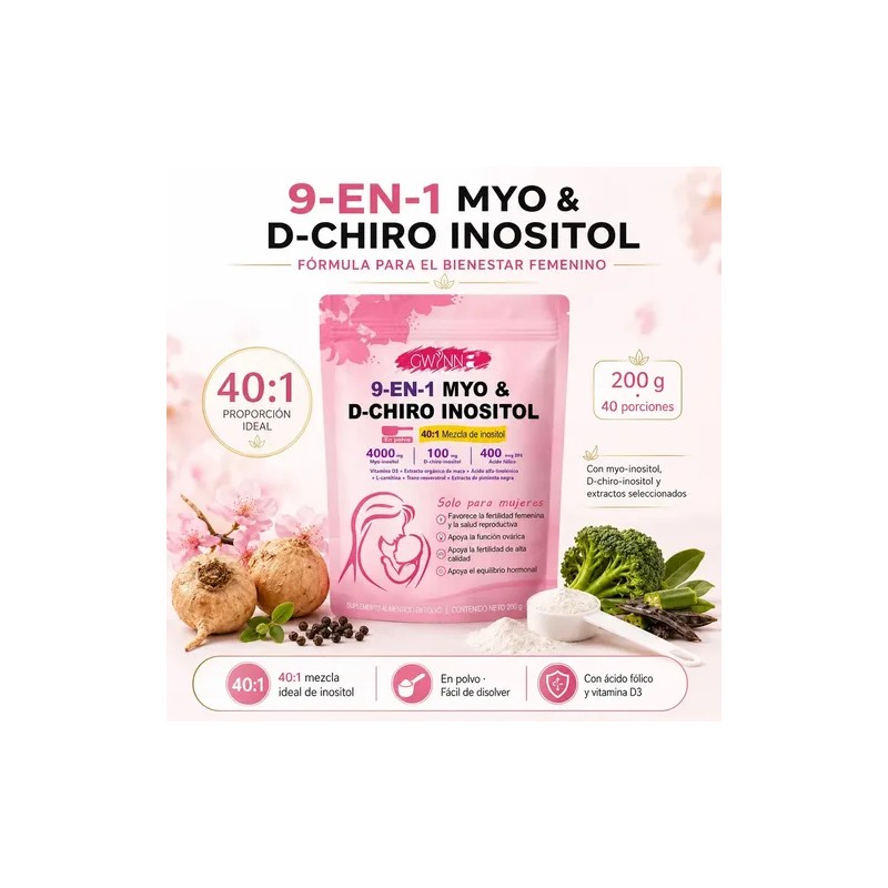 GWYNNE 40:1 Myo Y D Chiro Inositol Inositol En Polvo