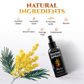 605Products - Mimosa Air Freshener - Room Spray for Home, Bathroom, and Bedroom - Long Lasting Odor Eliminator with Essential Oils and Natural Ingredients - Home Fragrance Essential - 3.4oz
