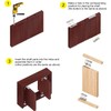 2pcs Pivot Hinge Rotating Hinge 270 Degree Stainless Steel Concealing