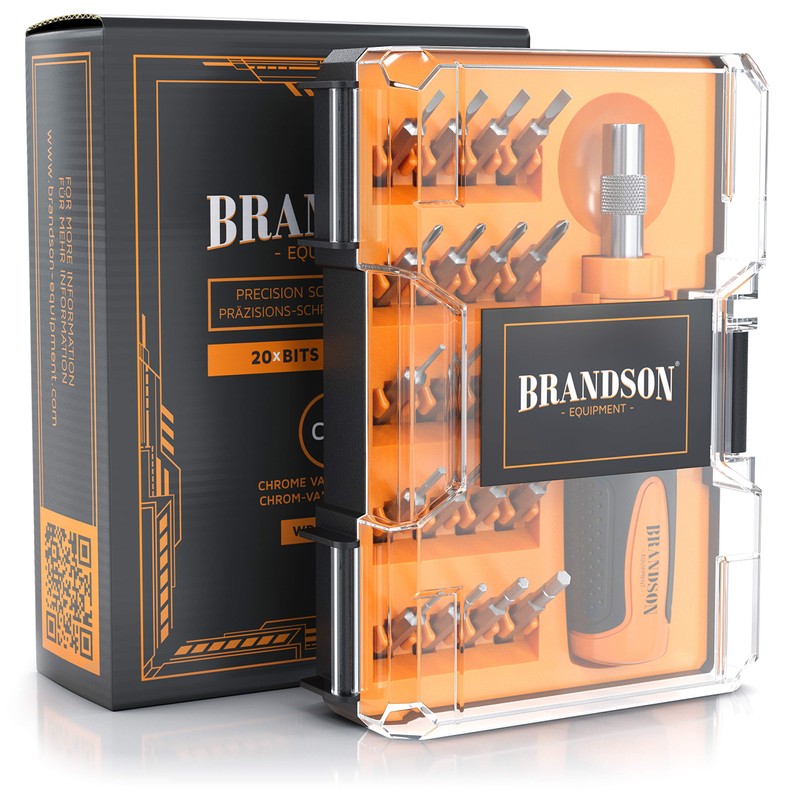 Brandson Screwdriver Set 21 Pieces Mini Bits 4 mm 5