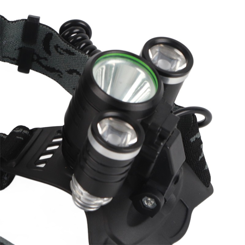 3LED 1T6+2R2 Aluminum Alloy Charging Strong Light Waterproof Head Lamp