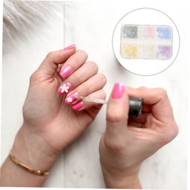 MERRYHAPY Flower Nail Charms Set Plastic Nail Charms Manicure DIY Decorations for Women