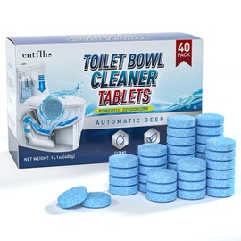 Toilet Bowl Cleaner Tablets 40 Pack, Long-Lasting Drop-in Tank Tablets with Sustained-Release Technology, Fight Tough Stains & Odors, Household & Commercial Use, Compatible with Most Toilets-Effective