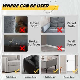 OBSEDE Cat Scratch Furniture Protector - Couch Protector from Cat Claws Plastic Cover Adhesive Clear Flexible Sofa Guard Single Side Sticky Deterrent Training Tape Easy to Apply, 11.8 in × 196.8 in