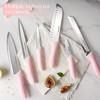 Astercook Knife Set, Kitchen Knives Set with Block and Sharpener