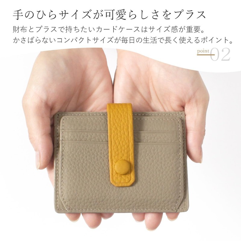 Blampom bp-7004 Women's Card Case, Genuine Leather, Card Holder, Leather,