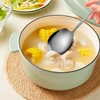 Set of 4 Stainless Steel Spoons, Buffet Spoons, Large Square
