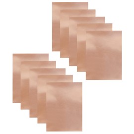 vootape 10Pcs 3.15 Mil Copper Foil Sheet [7.9inch x 5.9inch] with Double-Sided Conductive Adhesive Copper Tape for Guitar, EMI Shielding, Electrical Repairs, Arts, Stained Glass, Paper Circuits