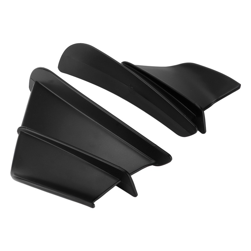 1 Pair Motorcycle Front Winglet Aerodynamic Wing Universal Black Replacement