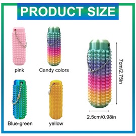 4 Stücke Skills Borderline Igelball, 3D-gedruckter Ventilations-Schlüsselanhänger Spiky Grippie Stim Stachelige Sensorik-Stimming-Werkzeuge,zum Stressabbau Oder zur Massage für Rücken Beine Füße Hände