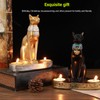 Egyptian Cat Candle Holder Decorative Resin Egyptian Cat Candlestick Exquisite