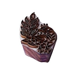 Exclusive Printing Stamp Brass Peacock Designs Wood Pottery Block