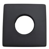 Black Lacquered Steel Square Basin Shower Bath Fitting Rosette Cover