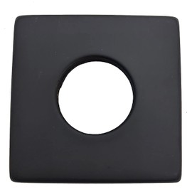 Black Lacquered Steel Square Basin Shower Bath Fitting Rosette Cover