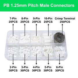 PB1.25 Connectors and Crimp Terminal kit Compatible with Molex PicoBlade Connectors Plugs 1.25mm Pitch for Pixhawk 2.4.8 Drone Flight Controller