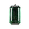 Vickerman 8" Dark Green Rectangle Jewel Glitter Ornament, Includes 2