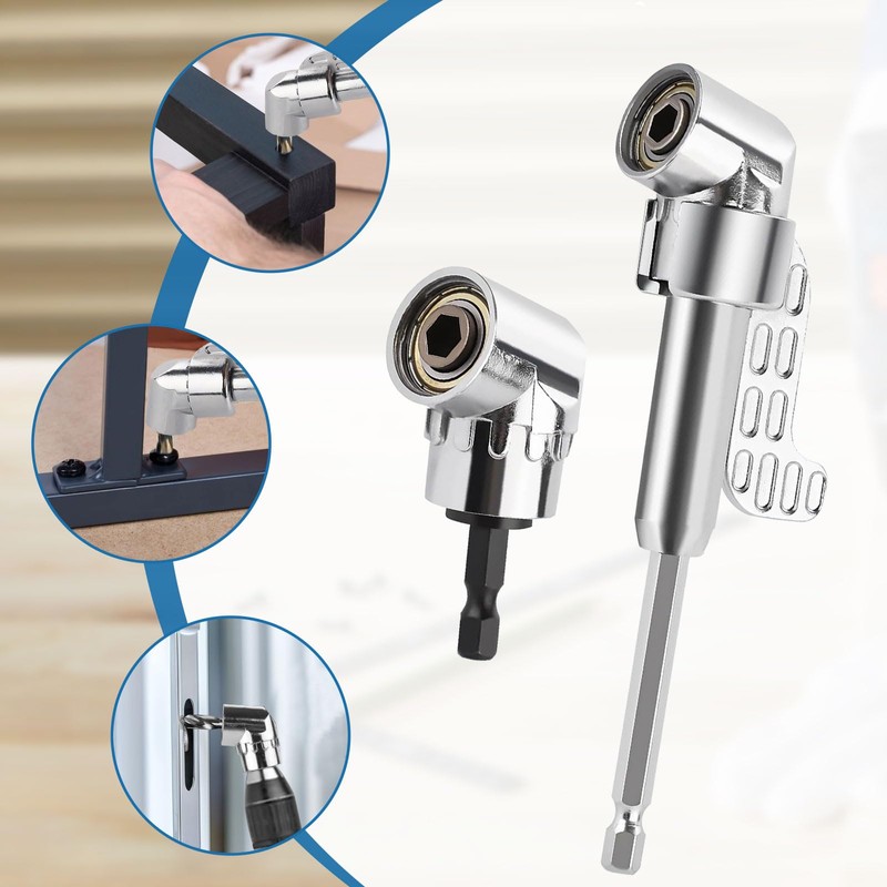 SuQurtom 2pcs 105 Degree Right Angle Drill Adapters Kit –