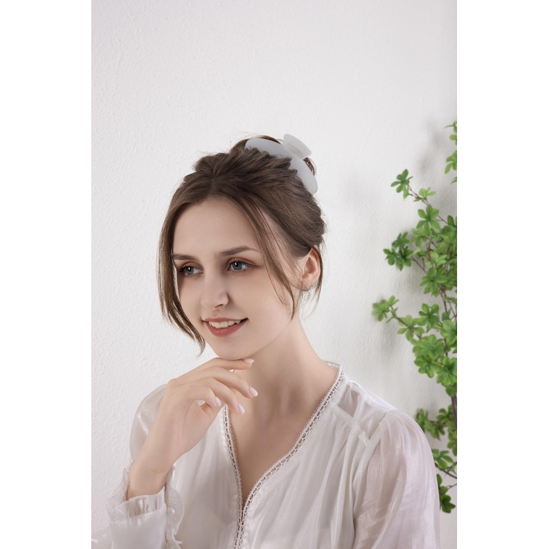The OideGuiing Durable Acetate Hair Clips - 4-Inch Pearl white