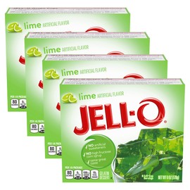 Jell-o Gelatin Dessert, Lime, 6-ounce 4-pack