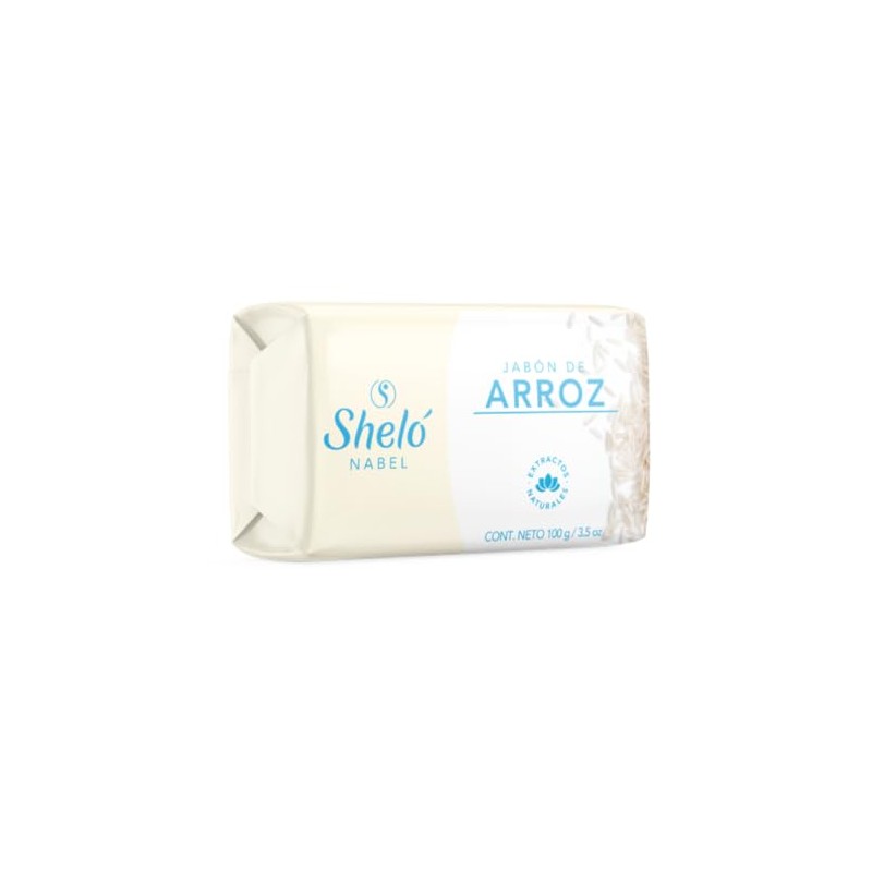 Sheló Nabel Jabón de Arroz, Extractos Naturales, 100 g