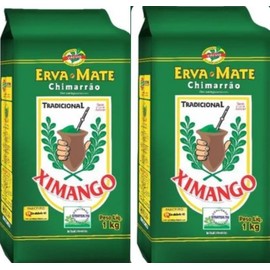 Erva Mate tradicional sem acucar para Chimarrao Brasileiro Ximango | Pack of 2x1Kg | Bundle by Brazil in Texas