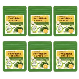 大日ヘルシーフーズ ジャバラ（じゃばら）果皮の力+ ビタミンC 30粒入×6袋 チュアブルタイプ サプリメント