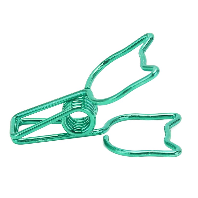 100Pcs Kitten Binder Clips Cute Animal Style Strong Clamping Hollow