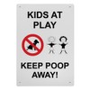 Kids At Play Keep Poop Away! Sign, 8.5 x 11