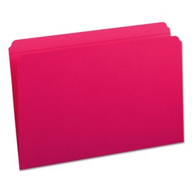 Smead File Folder, Reinforced Straight-Cut Tab, Legal Size, Red, 100 per Box (17710)