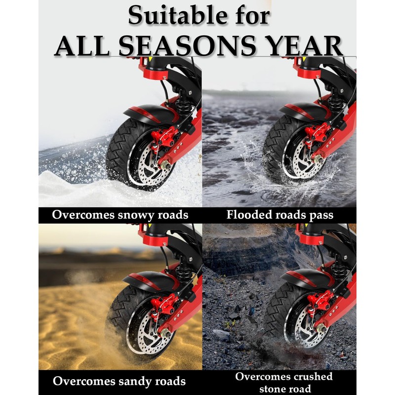 Felixstory 10x3 Off-road Solid Tire, 255x80(80/65-6) Tubeless Scooter Snow Tire