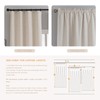 hugmoom 100% Linen Blackout Curtains for Bedroom 84 Inches Long,