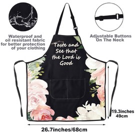 JNIAP Christian Kitchen Apron Christian Kitchen Gifts Bible Verse Apron Taste And See That The Lord Is Good Apron (that theLord ap)
