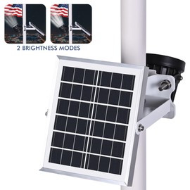 PPQ Solar Flag Pole Light,New 7 LED Bright Solar Powered Spotlight 12H/5W Outdoor Waterproof, Fits 1.6"-3.2" Flagpoles & Inground & Wall, Dusk to Dawn Auto On/Off(6000K White)
